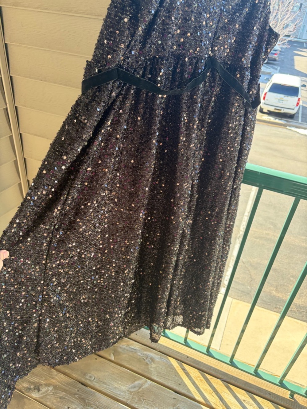 🆕Juliet Roses Black Sequin Midi Dress Size 16 Sparkly Party Lace Glam Dress NWT - Picture 13 of 17